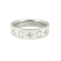 Celine Polished C Macadam Ring Logo Vintage Silver