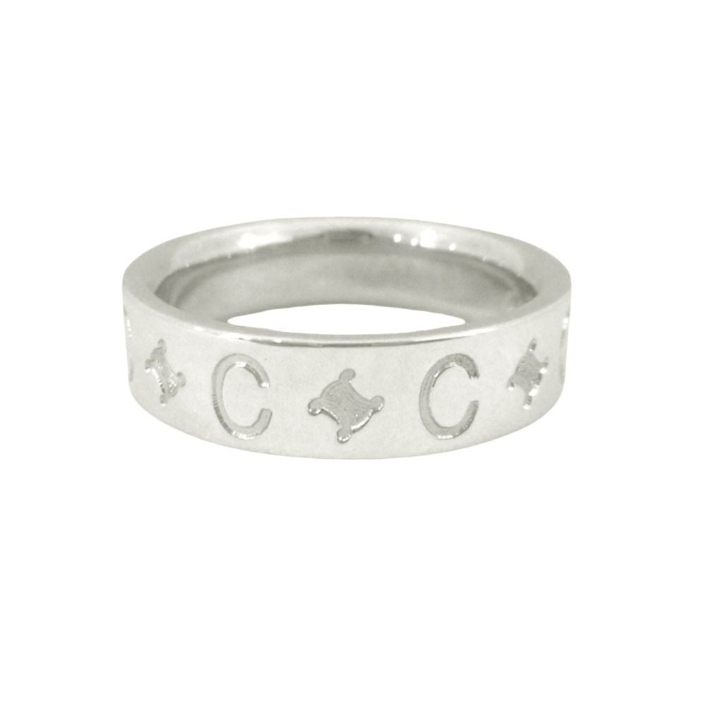 Celine Polished C Macadam Ring Logo Vintage Silver