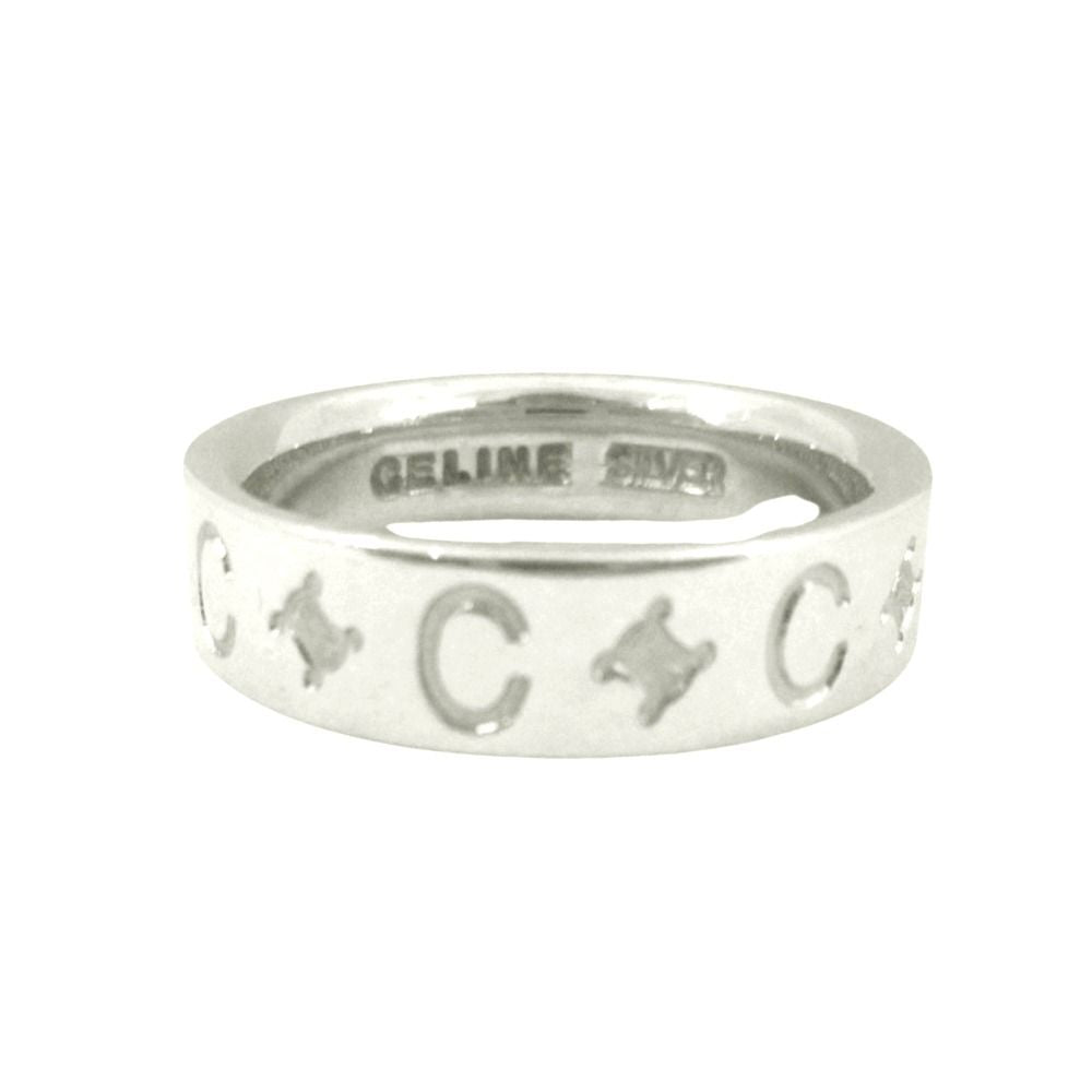 Celine Polished C Macadam Ring Logo Vintage Silver — view 3