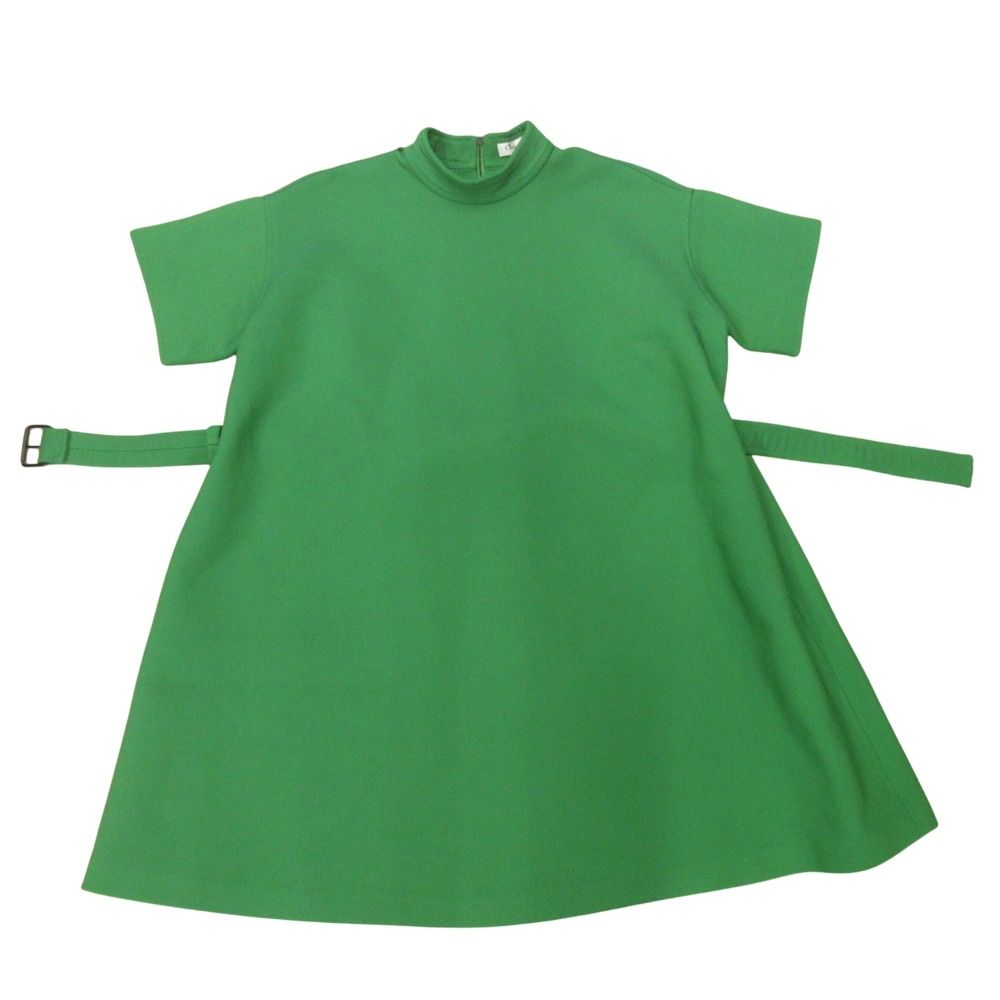 Dior Belted Mini Dress Runway Wear 38 Green — view 7