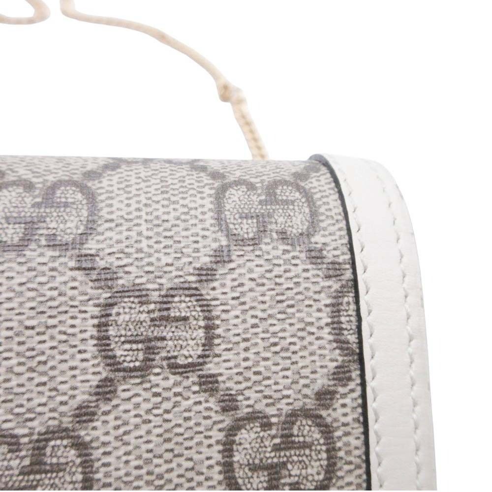 Gucci Jackie GG Supreme Canvas Wallet Chain Shoulder Beige White — view 5