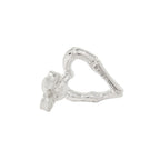 Gucci Polished Bamboo Earrings Silver — view 3