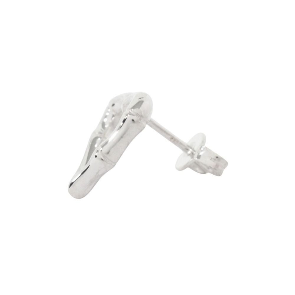 Gucci Polished Bamboo Earrings Silver — view 2