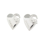 Gucci Polished Interlocking Earrings Silver