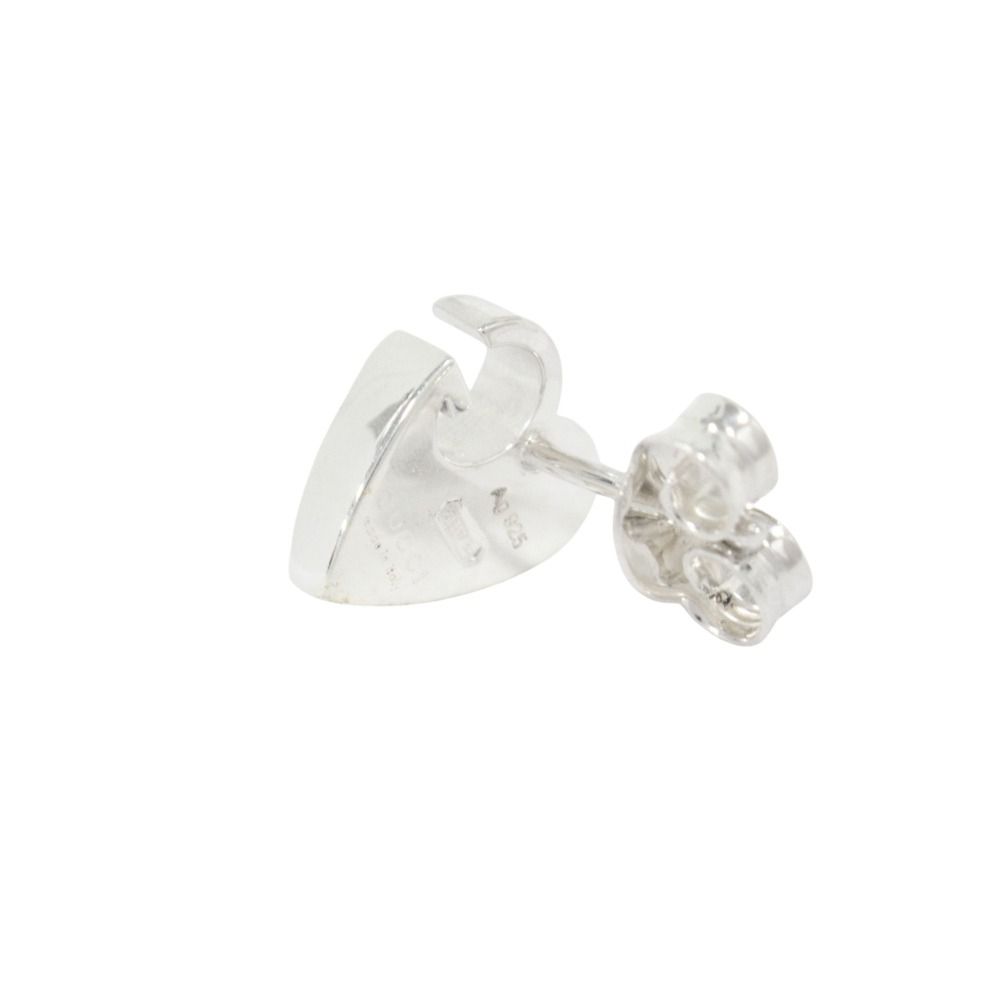 Gucci Polished Interlocking Earrings Silver — view 3