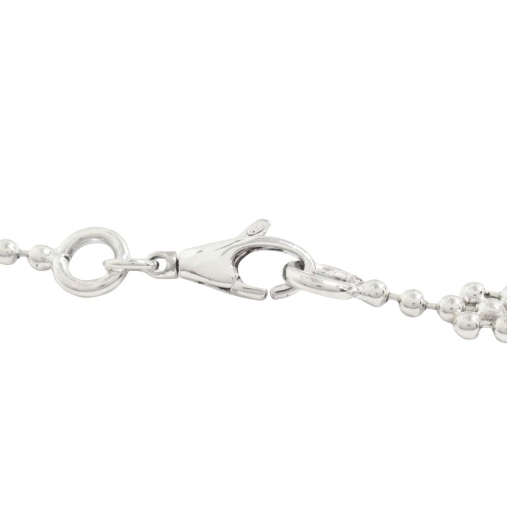 Gucci Polished Interlocking Flower Motif Necklace Silver — view 2