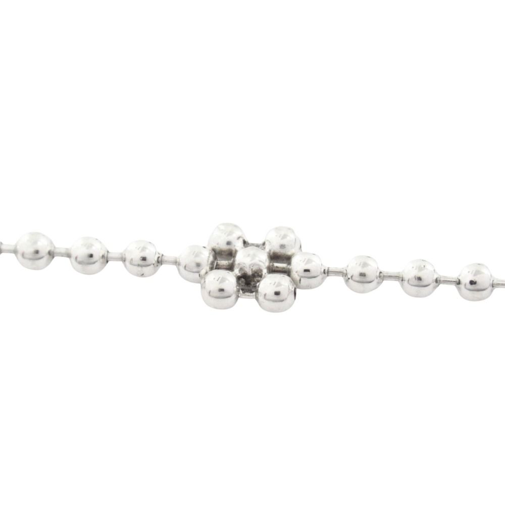 Gucci Polished Interlocking Flower Motif Necklace Silver — view 3
