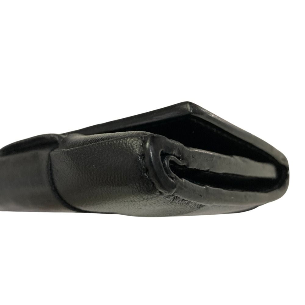 Bottega Veneta Maxi Intrecciato Cassette Trifold Wallet Zipper Black — view 6