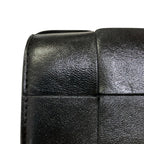 Bottega Veneta Maxi Intrecciato Cassette Trifold Wallet Zipper Black — view 2