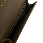 Celine Triomphe Flap Card Holder Compact Wallet Gray — view 4
