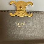 Celine Triomphe Flap Card Holder Compact Wallet Gray — view 5