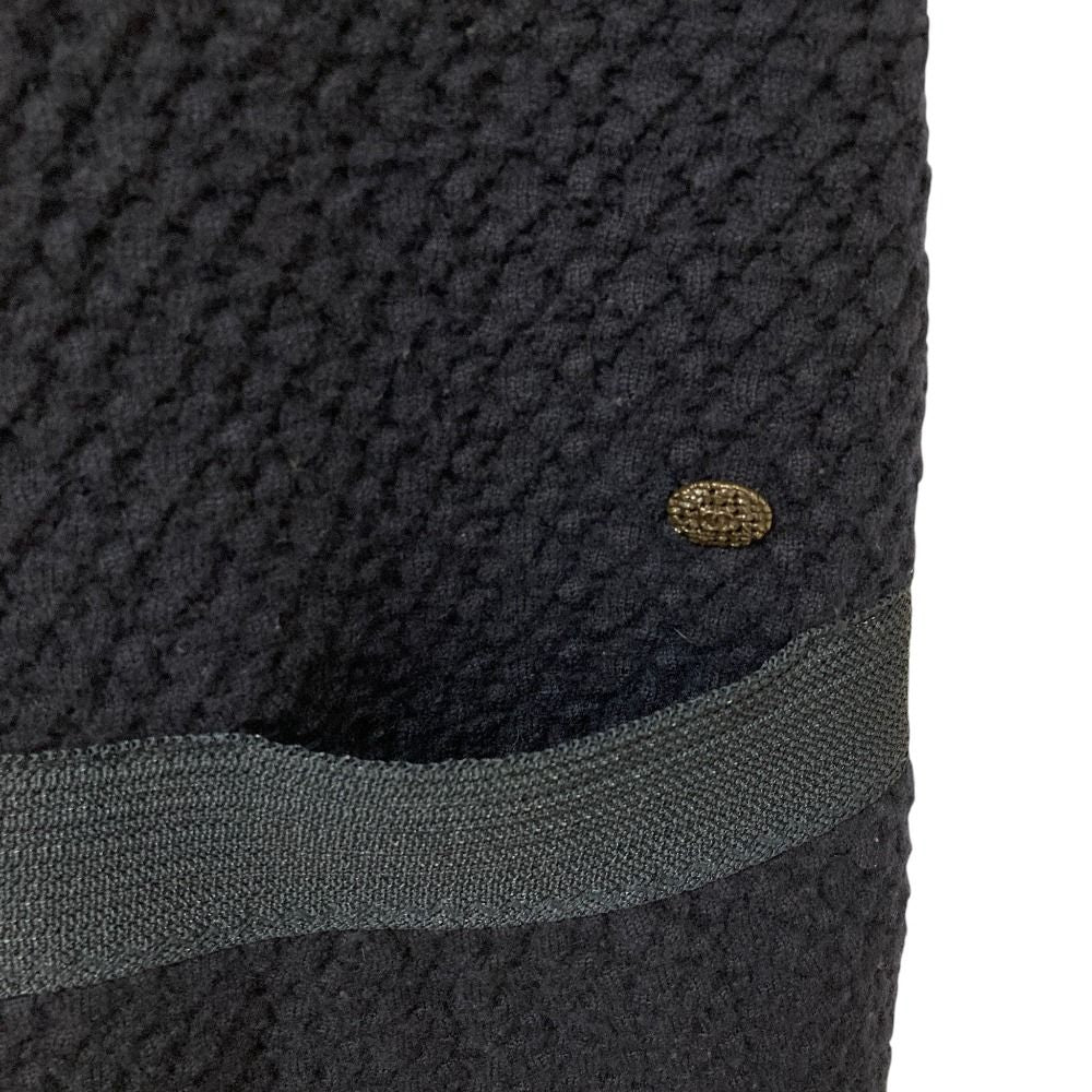 Chanel CC Logo Sleeveless Waffle Knit Dress 36 Navy — view 5