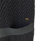 Chanel CC Logo Sleeveless Waffle Knit Dress 36 Navy — view 5