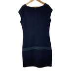 Chanel CC Logo Sleeveless Waffle Knit Dress 36 Navy — view 2