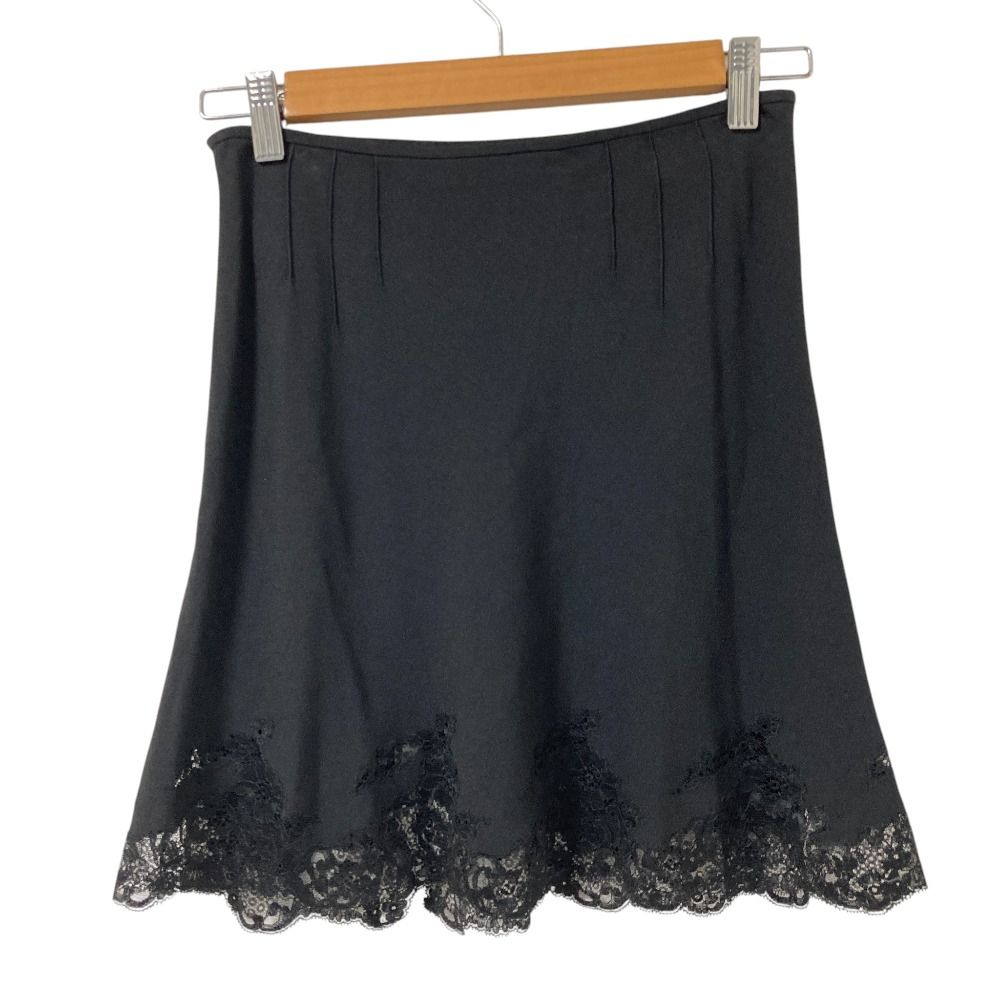 Dior Lace Trim Mini Skirt 38 Black — view 2