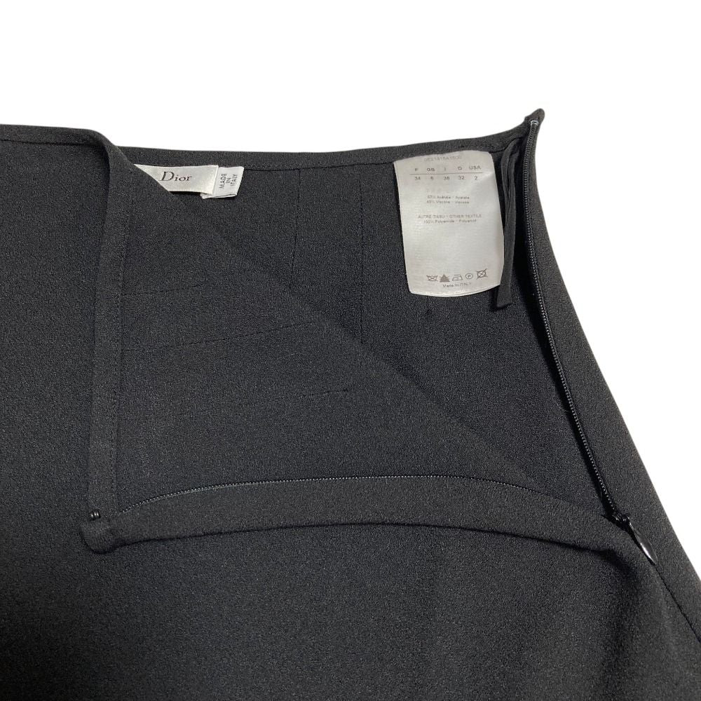 Dior Lace Trim Mini Skirt 38 Black — view 4