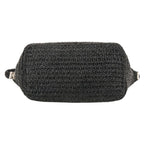 Saint Laurent Paris le Raffia Shoulder Bag Black — view 5