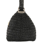 Saint Laurent Paris le Raffia Shoulder Bag Black — view 4