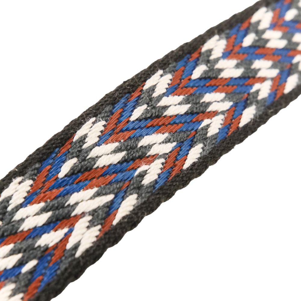 Hermes Bandouliere Shoulder Strap Sangles Zigzag Swift Toile Black — view 8