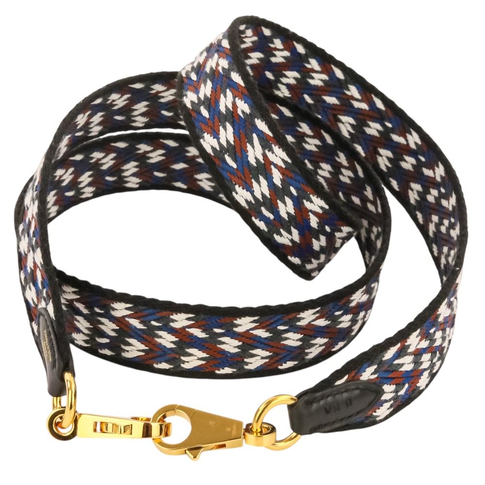 Hermes Bandouliere Shoulder Strap Sangles Zigzag Swift Toile Black — view 2