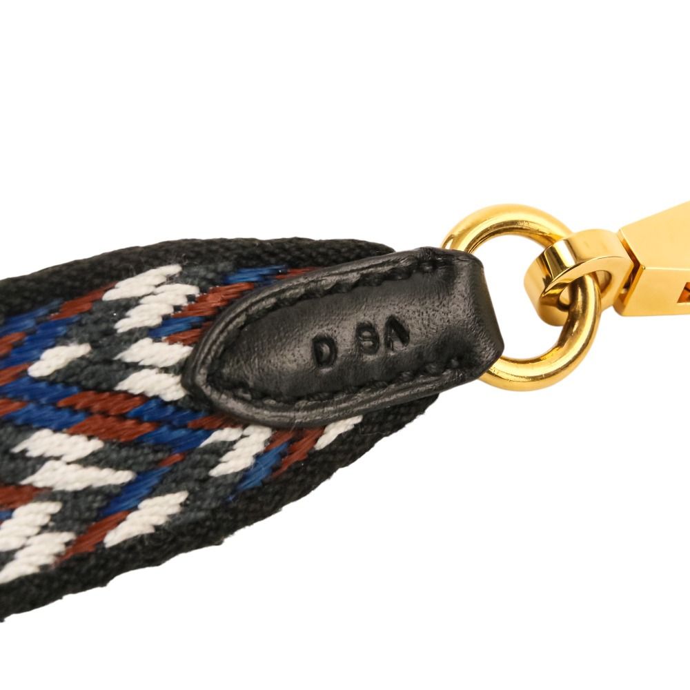 Hermes Bandouliere Shoulder Strap Sangles Zigzag Swift Toile Black — view 7