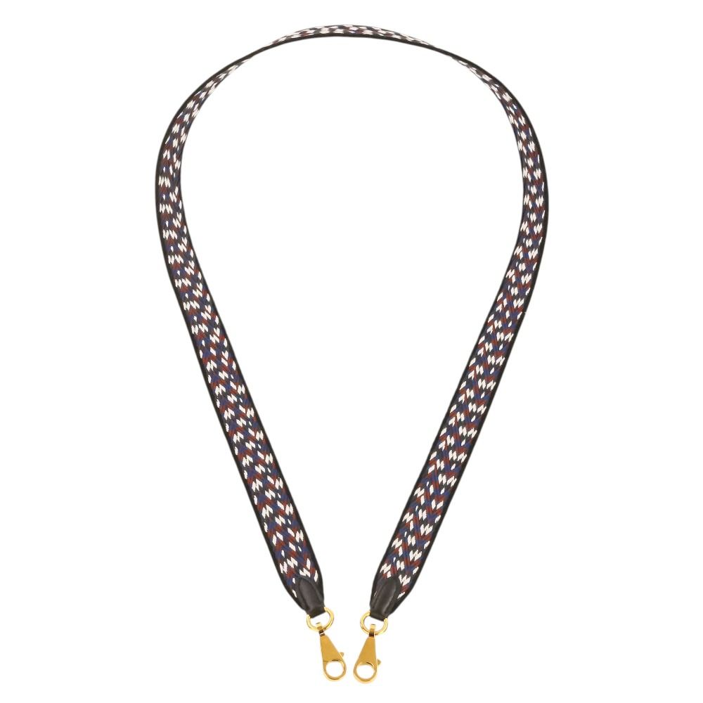 Hermes Bandouliere Shoulder Strap Sangles Zigzag Swift Toile Black — view 3