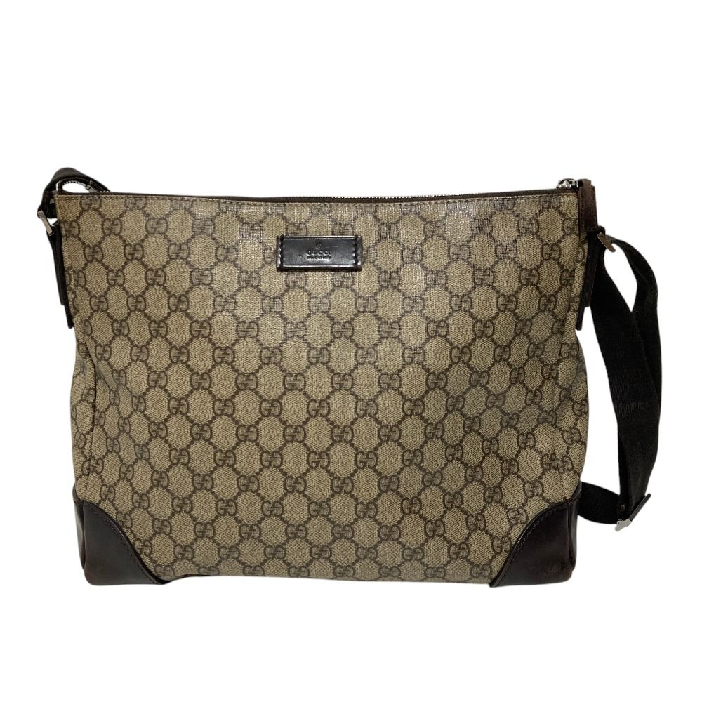 Gucci GG Supreme Shoulder Bag Brown