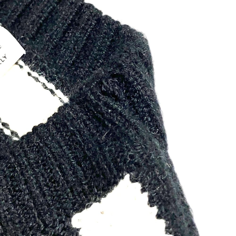 Dior Niki de Saint Phalle Dragon Embroidery Border Knit Sweater Black White — view 5