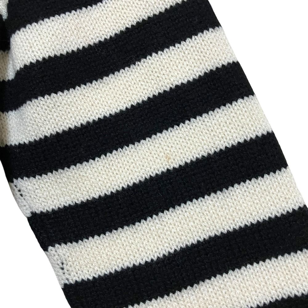 Dior Niki de Saint Phalle Dragon Embroidery Border Knit Sweater Black White — view 6