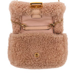 Fendi Nano Baguette Charm Mini Shoulder Bag Pink Beige — view 6