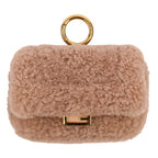 Fendi Nano Baguette Charm Mini Shoulder Bag Pink Beige