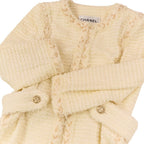 Chanel Tweed Jacket Skirt Set 36 Beige — view 5