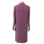 Chanel Sequin Trim Tweed Coat 34 Purple — view 4