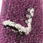 Chanel Sequin Trim Tweed Coat 34 Purple — view 8