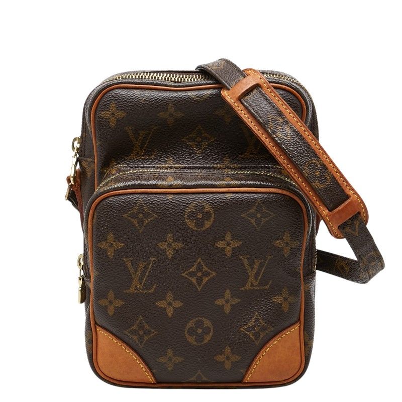 Louis Vuitton Monogram Amazon Crossbody Shoulder Bag Brown Leather