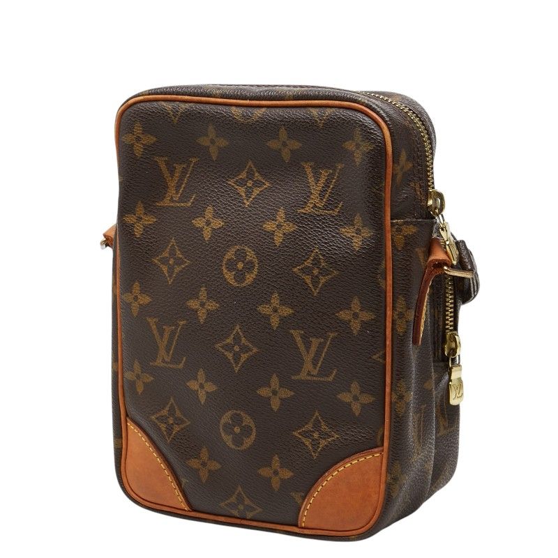 Louis Vuitton Monogram Amazon Crossbody Shoulder Bag Brown Leather