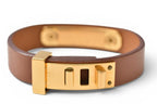 Hermes Bangle Bracelet Heart Brown Gold Veau Swift T2 — view 3