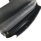 Chanel CC Logo Turnlock Caviar Leather Business Hand Bag Black — view 9