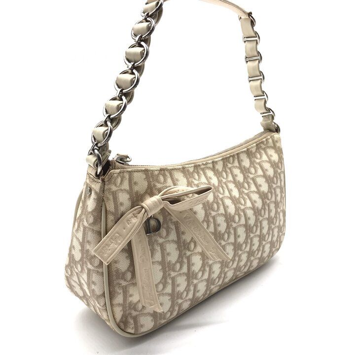 Dior Trotter Ribbon Leather Mini Shoulder Bag Beige — view 2