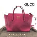 Gucci Leather 2-Way Bag Crossbody Pink