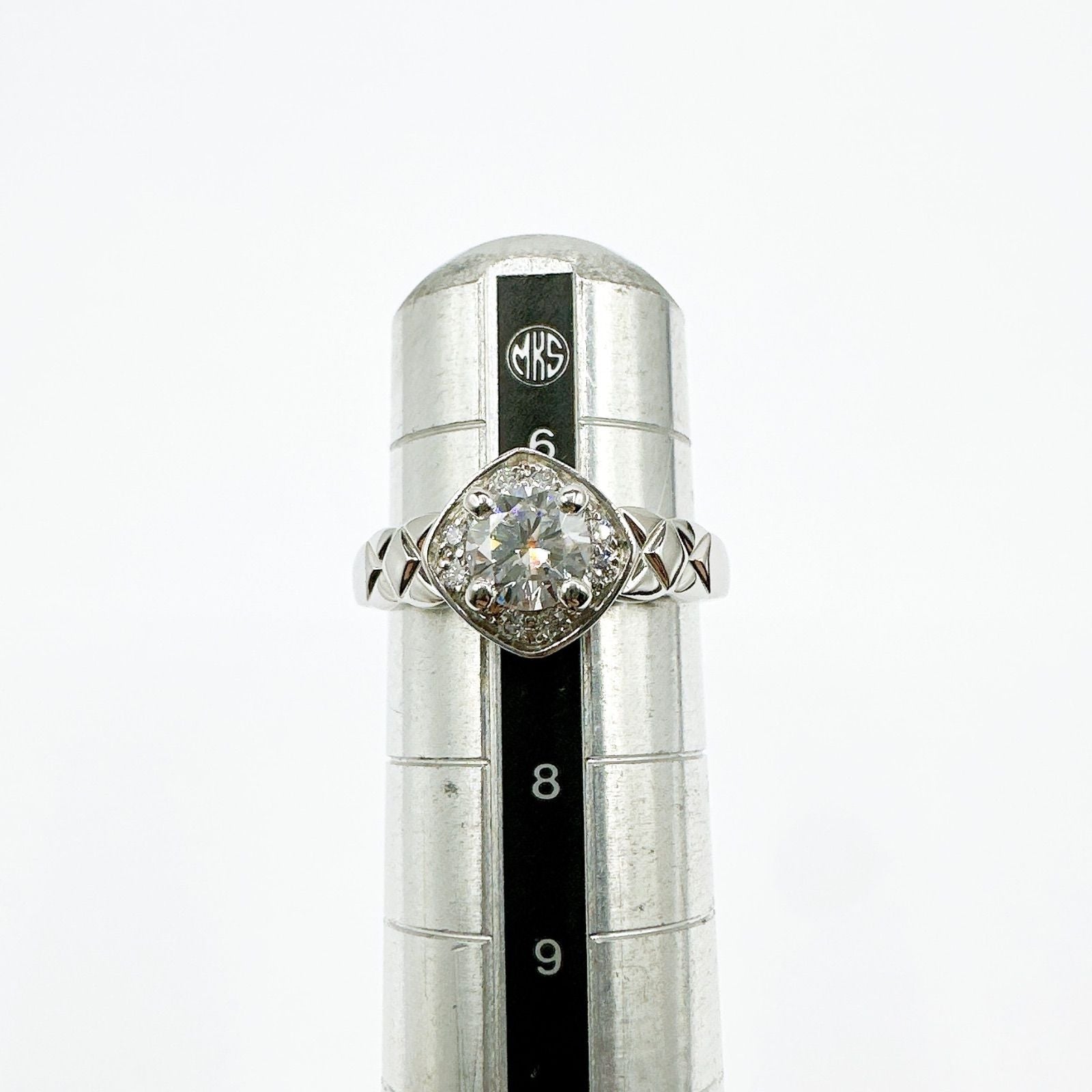 Chanel Coco Crush Diamond Platinum Gia with Ring — view 7