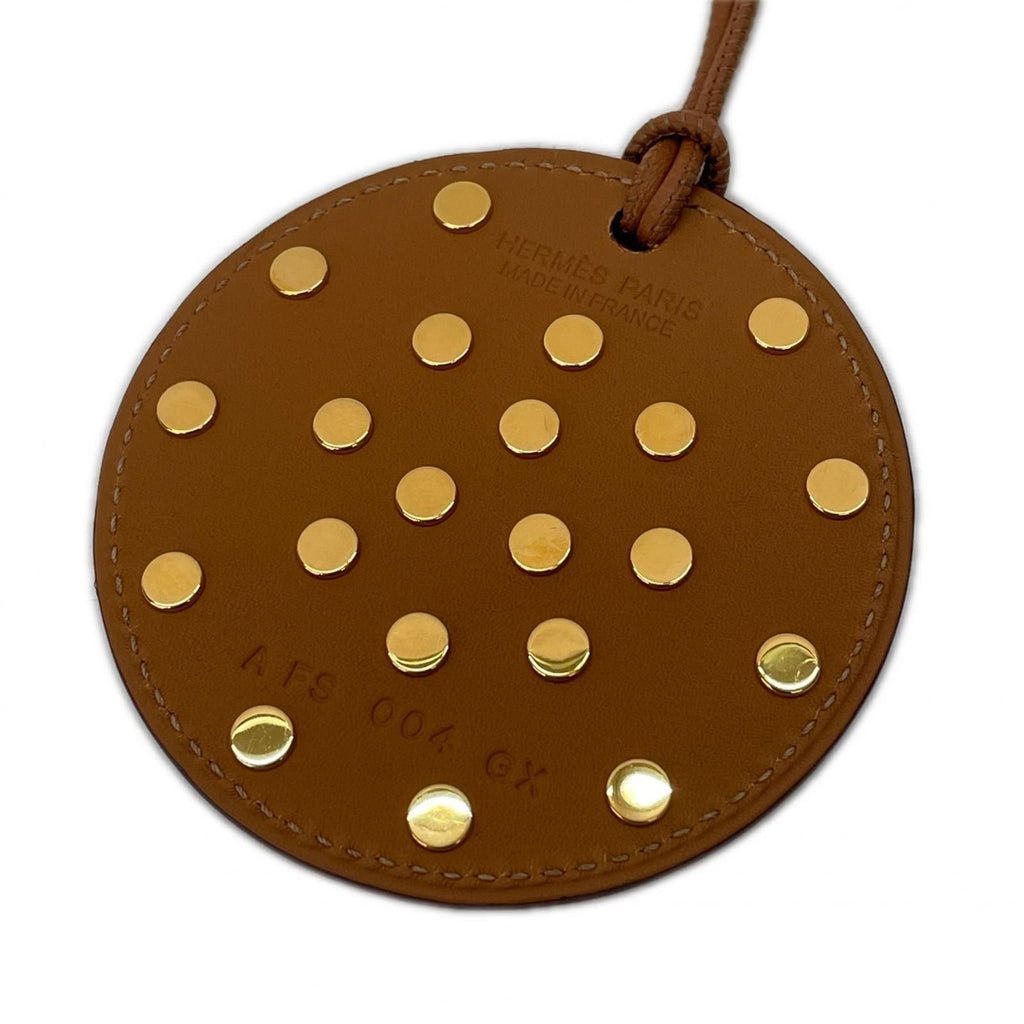Hermes Pendant Leather Studs Brown — view 3
