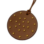 Hermes Pendant Leather Studs Brown — view 2