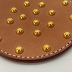 Hermes Pendant Leather Studs Brown — view 9