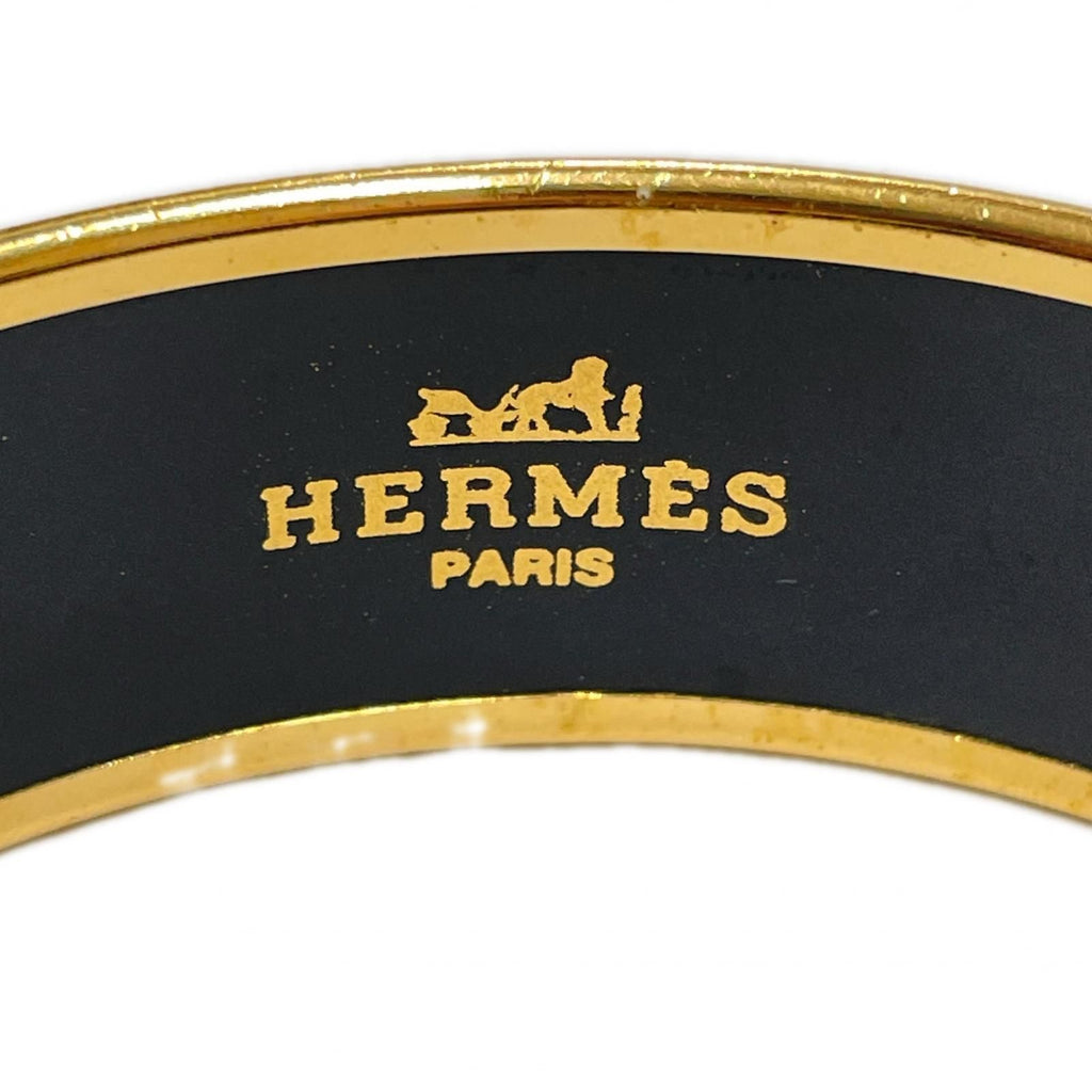 Hermes Bracelet Enamel GM Bangle Cloisonne Horse Tassel Wine — view 6