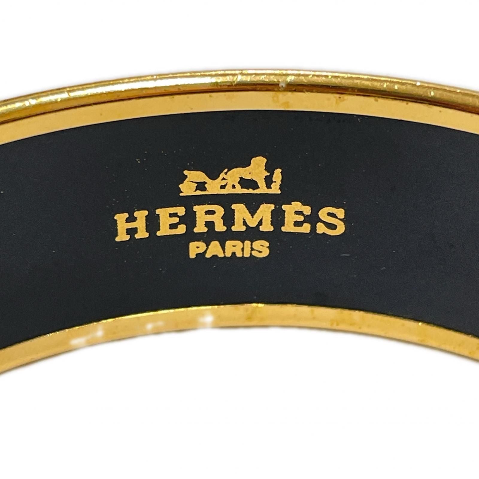 Hermes Bracelet Enamel GM Bangle Cloisonne Horse Tassel Wine — view 6