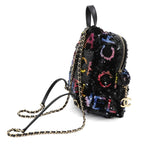 Chanel Chain Backpack Sequin Lambskin Black — view 4