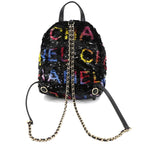 Chanel Chain Backpack Sequin Lambskin Black — view 3