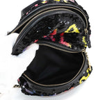 Chanel Chain Backpack Sequin Lambskin Black — view 8
