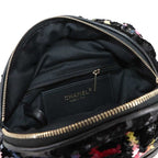 Chanel Chain Backpack Sequin Lambskin Black — view 7